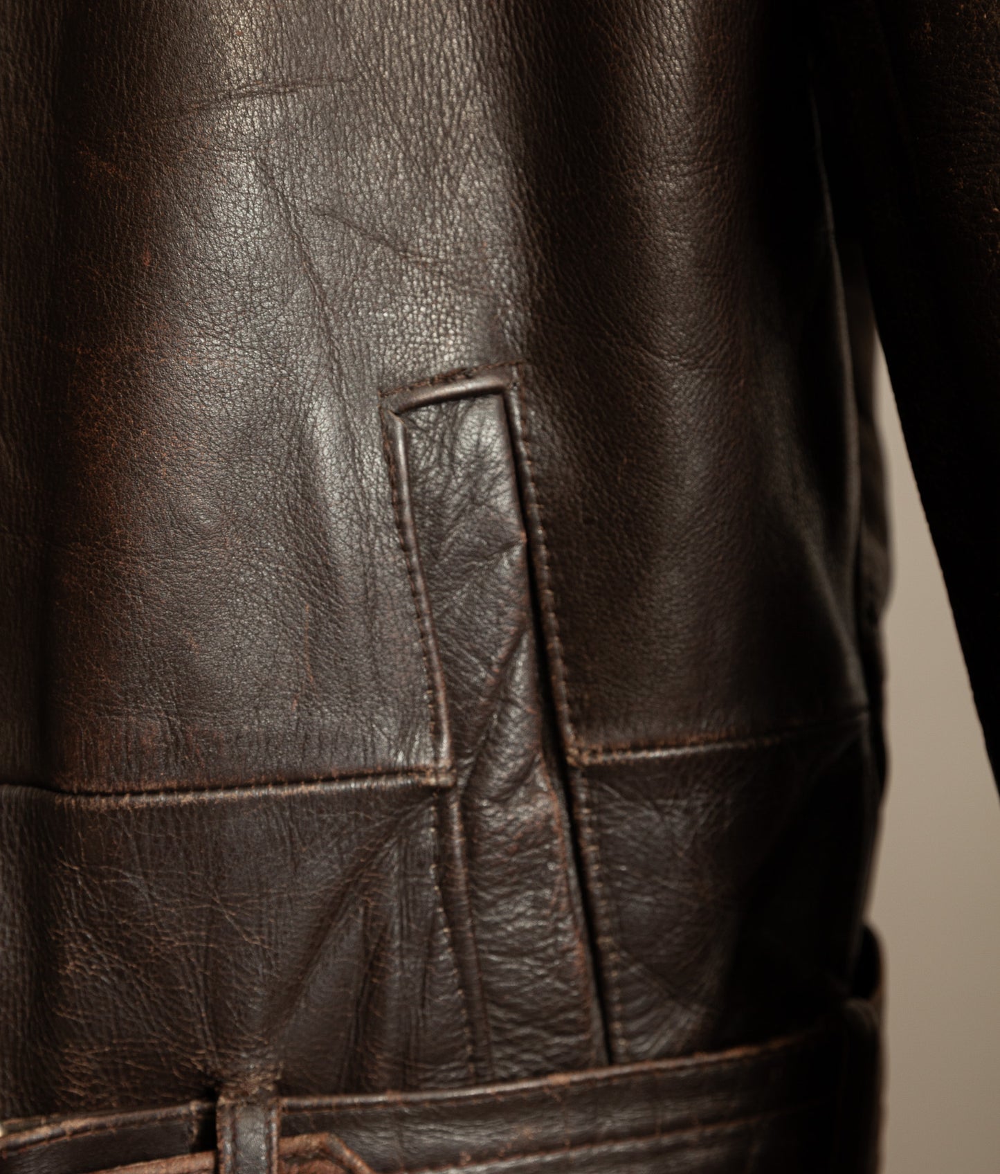 Vintage 1940s WWII German Dispatch Rider Leather Jacket