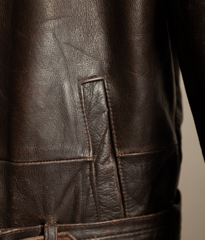 Vintage 1940s WWII German Dispatch Rider Leather Jacket