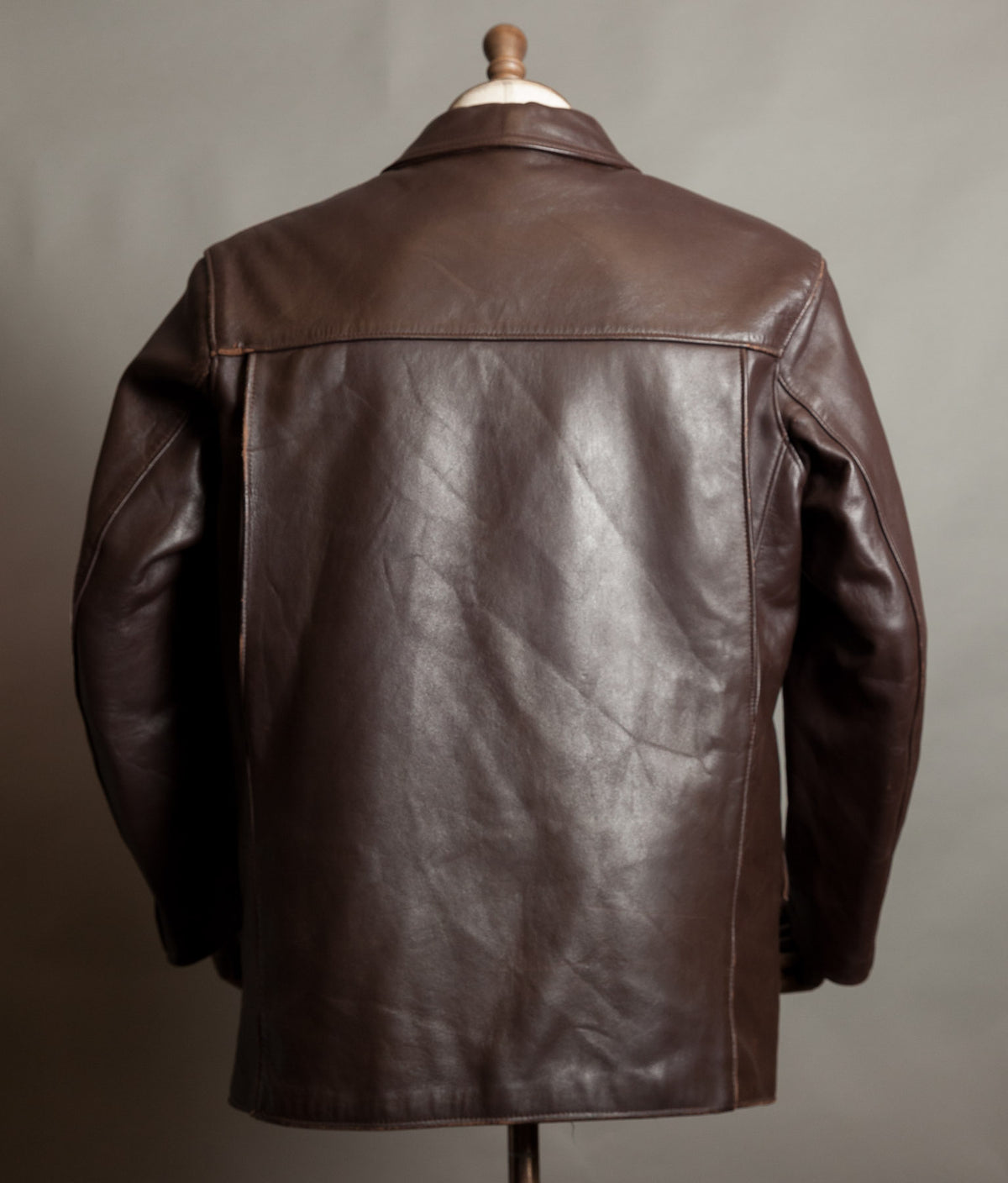 Vintage 1950s French Leather Work Jacket, Cuiram Paris, Éclair Zip