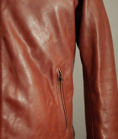 Vintage Triumph Harlow Leather Aviator Jacket Shearling Collar