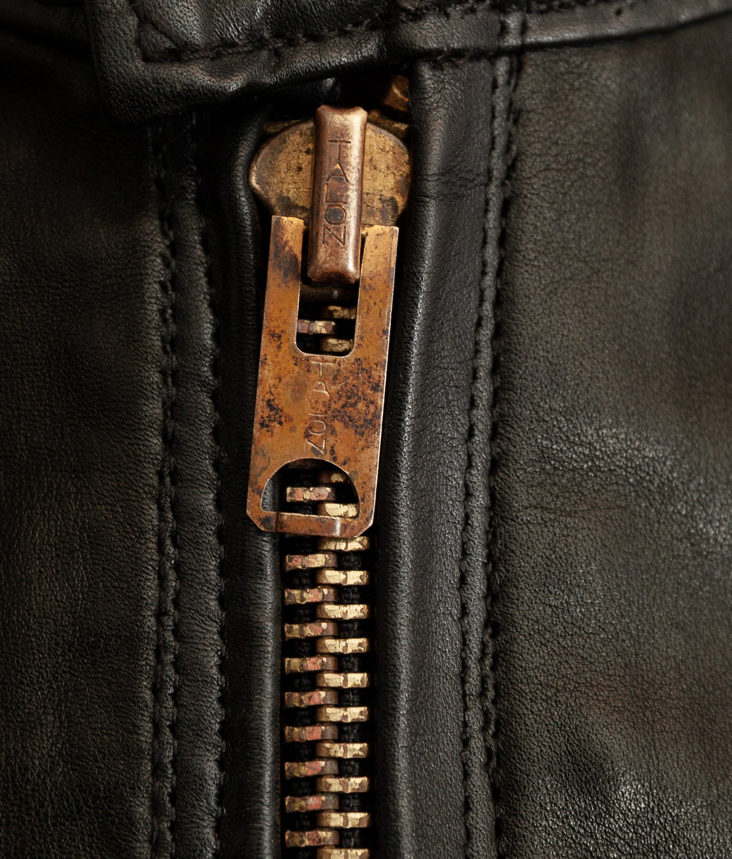 Vintage 1980s Cafe Racer Leather Jacket Horsehide Talon Zip USA