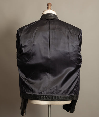 Vintage 1980s Cafe Racer Leather Jacket Horsehide Talon Zip USA