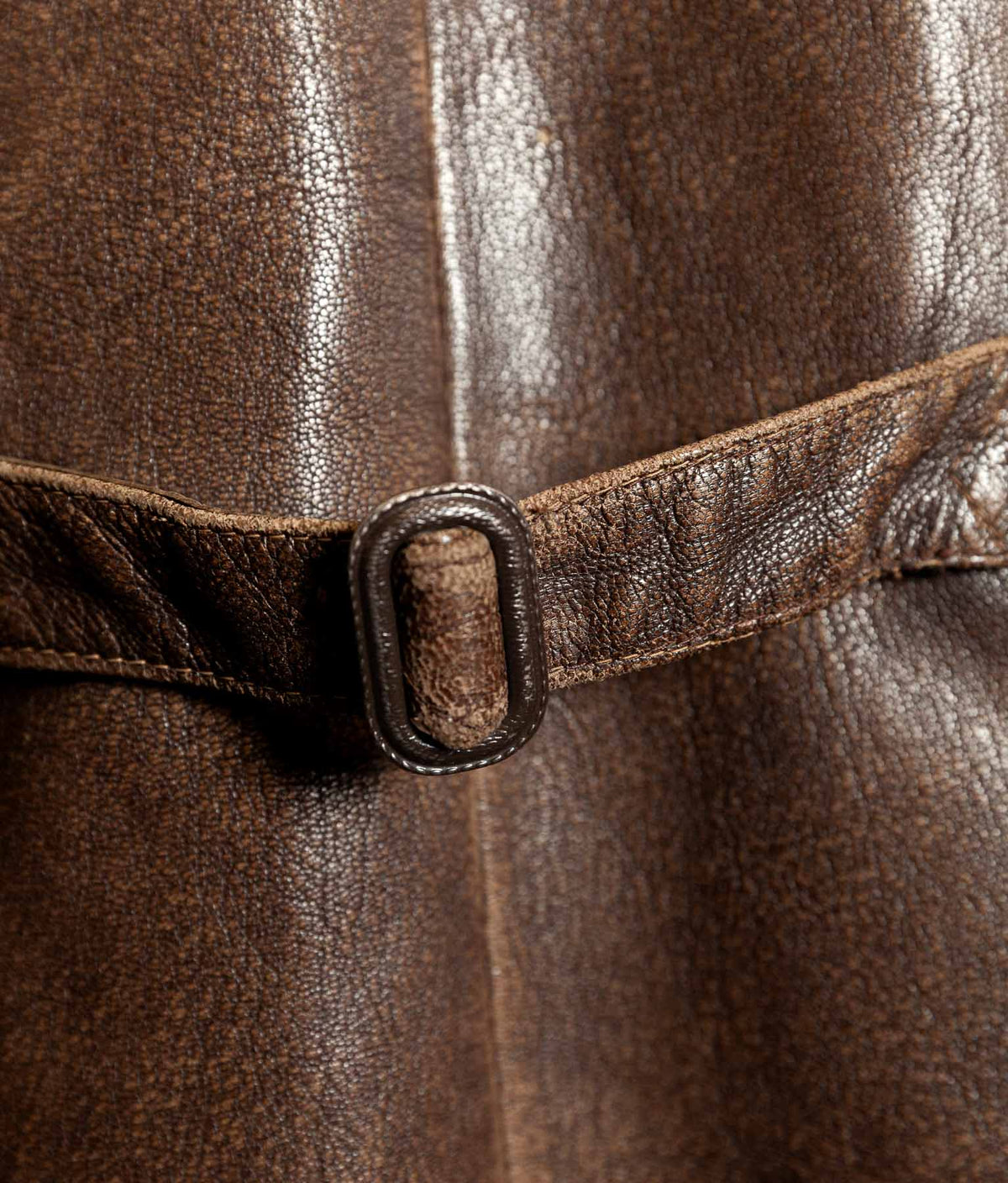 Vintage 1940s–50s Swedish Jofa Leather Work Jacket, Double-Breasted Goatskin