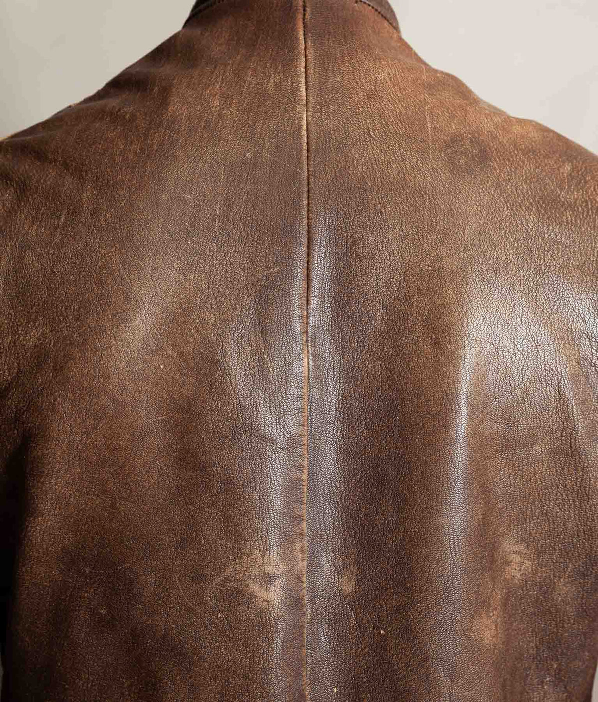 Vintage 1940s–50s Swedish Jofa Leather Work Jacket, Double-Breasted Goatskin