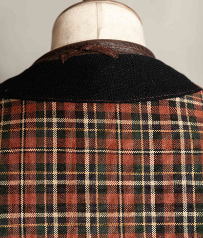 Vintage 1940s–50s Swedish Jofa Leather Work Jacket, Double-Breasted Goatskin