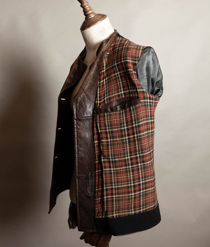 Vintage 1940s–50s Swedish Jofa Leather Work Jacket, Double-Breasted Goatskin