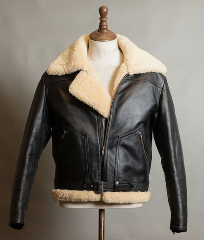 Vintage Stagg of Melbourne Sheepskin Leather Motorcycle Jacket