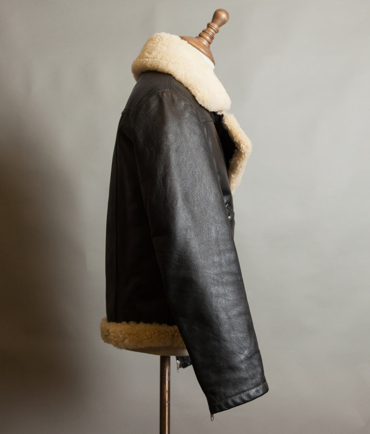 Vintage Stagg of Melbourne Sheepskin Leather Motorcycle Jacket