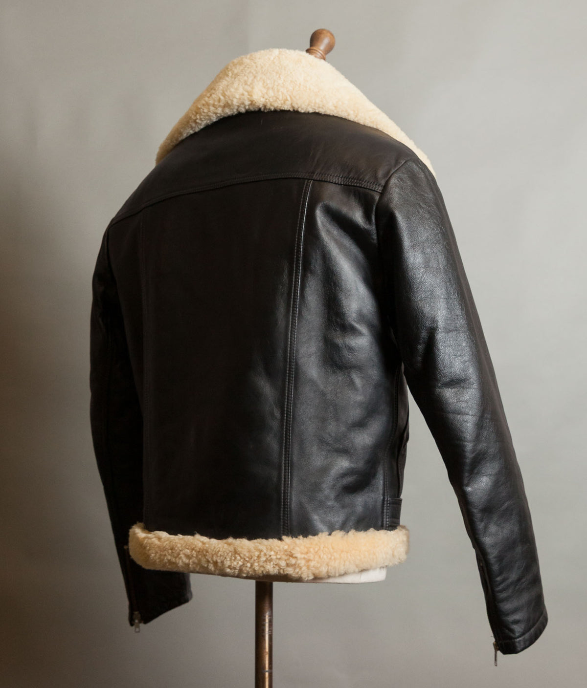 Vintage Stagg of Melbourne Sheepskin Leather Motorcycle Jacket