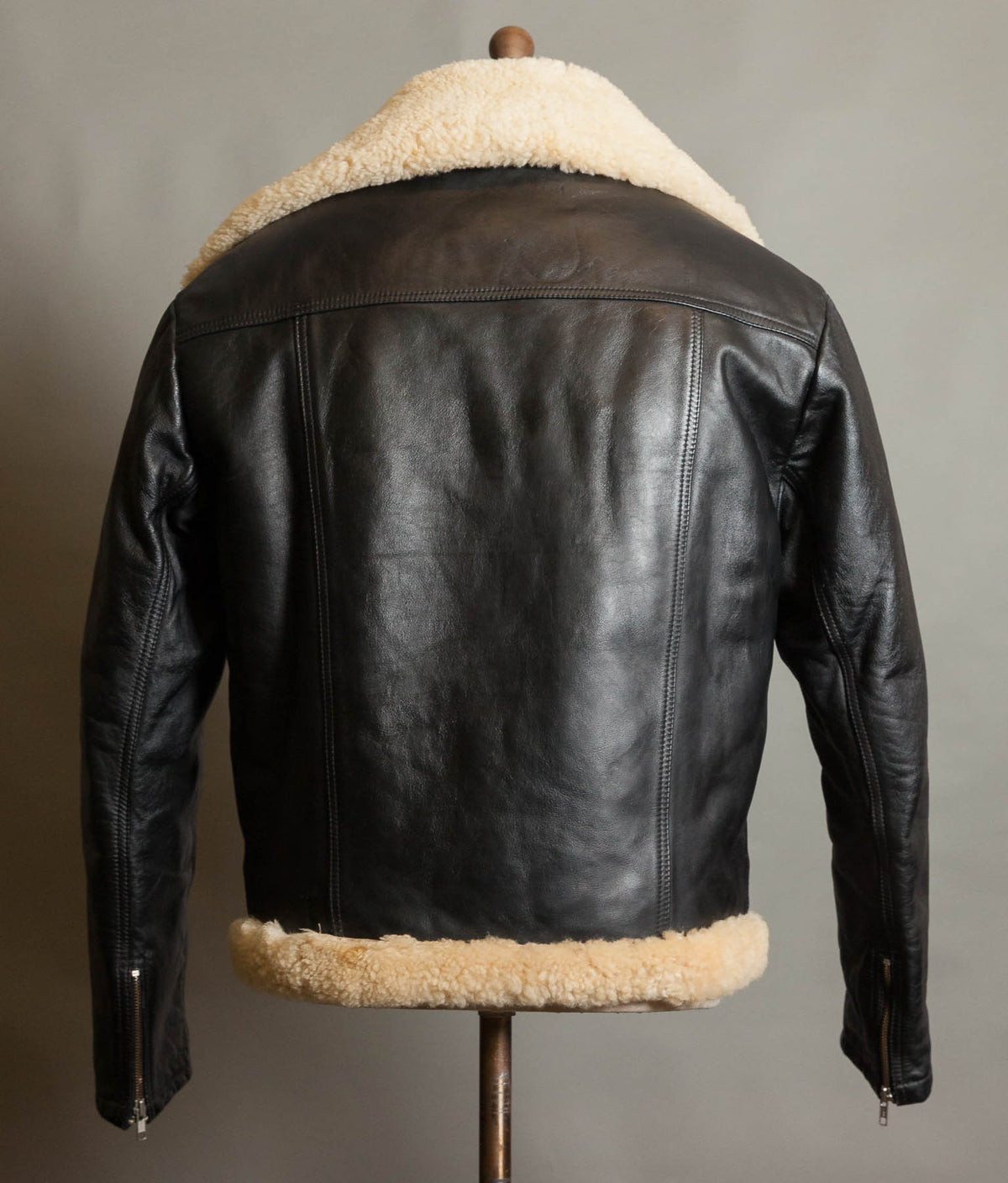 Vintage Stagg of Melbourne Sheepskin Leather Motorcycle Jacket