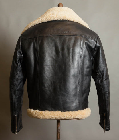 Vintage Stagg of Melbourne Sheepskin Leather Motorcycle Jacket