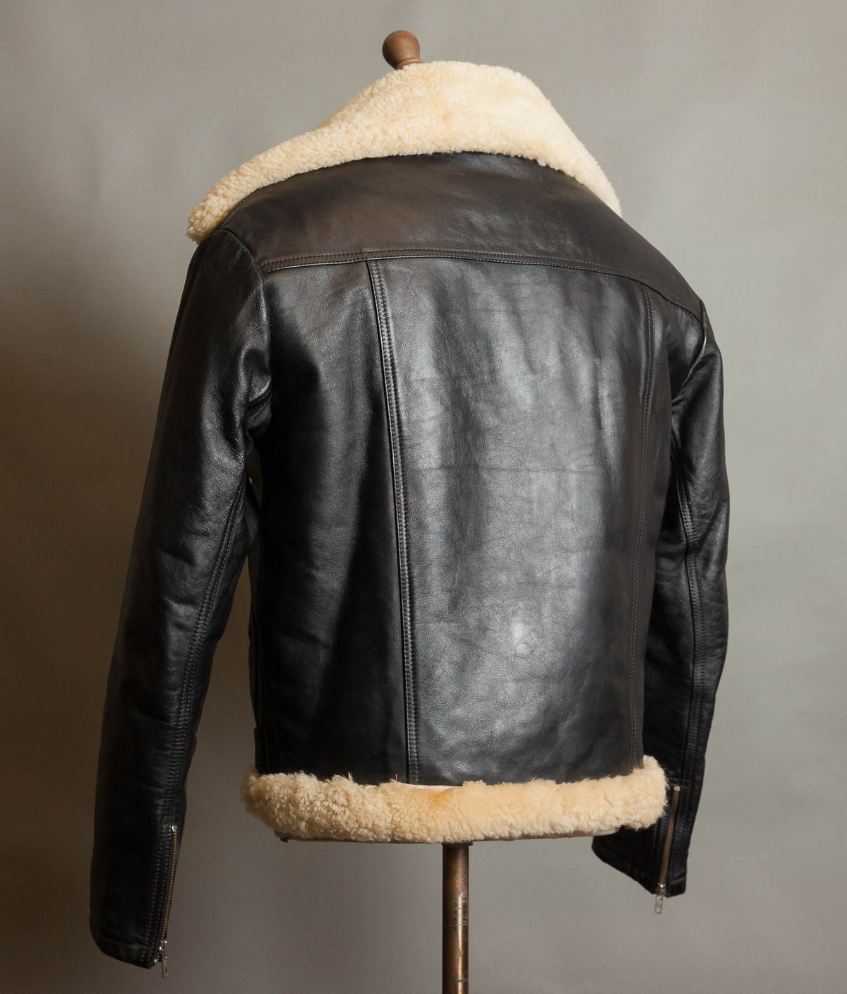 Vintage Stagg of Melbourne Sheepskin Leather Motorcycle Jacket