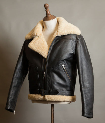 Vintage Stagg of Melbourne Sheepskin Leather Motorcycle Jacket