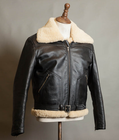 Vintage Stagg of Melbourne Sheepskin Leather Motorcycle Jacket