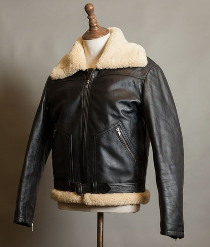 Vintage Stagg of Melbourne Sheepskin Leather Motorcycle Jacket