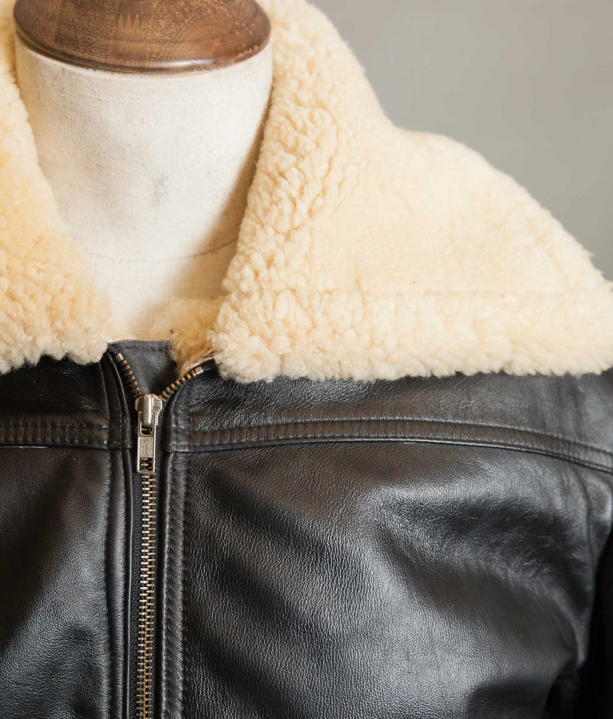 Vintage Stagg of Melbourne Sheepskin Leather Motorcycle Jacket
