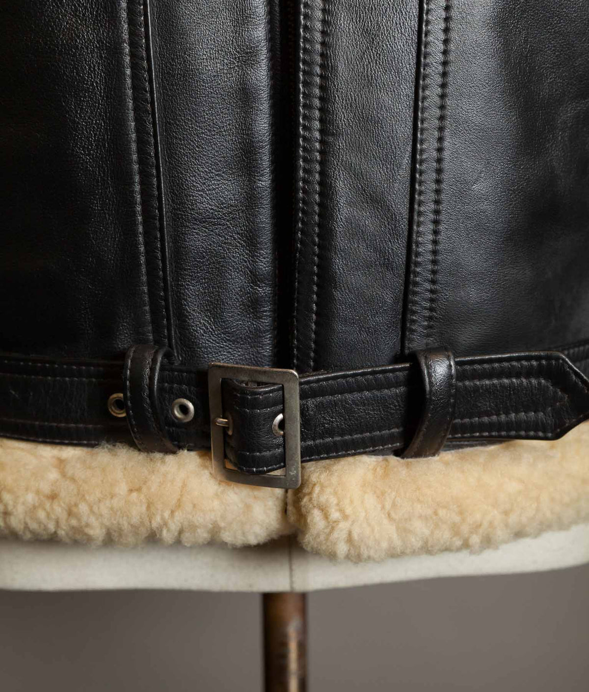 Vintage Stagg of Melbourne Sheepskin Leather Motorcycle Jacket