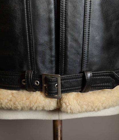 Vintage Stagg of Melbourne Sheepskin Leather Motorcycle Jacket