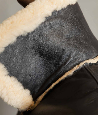 Vintage Stagg of Melbourne Sheepskin Leather Motorcycle Jacket