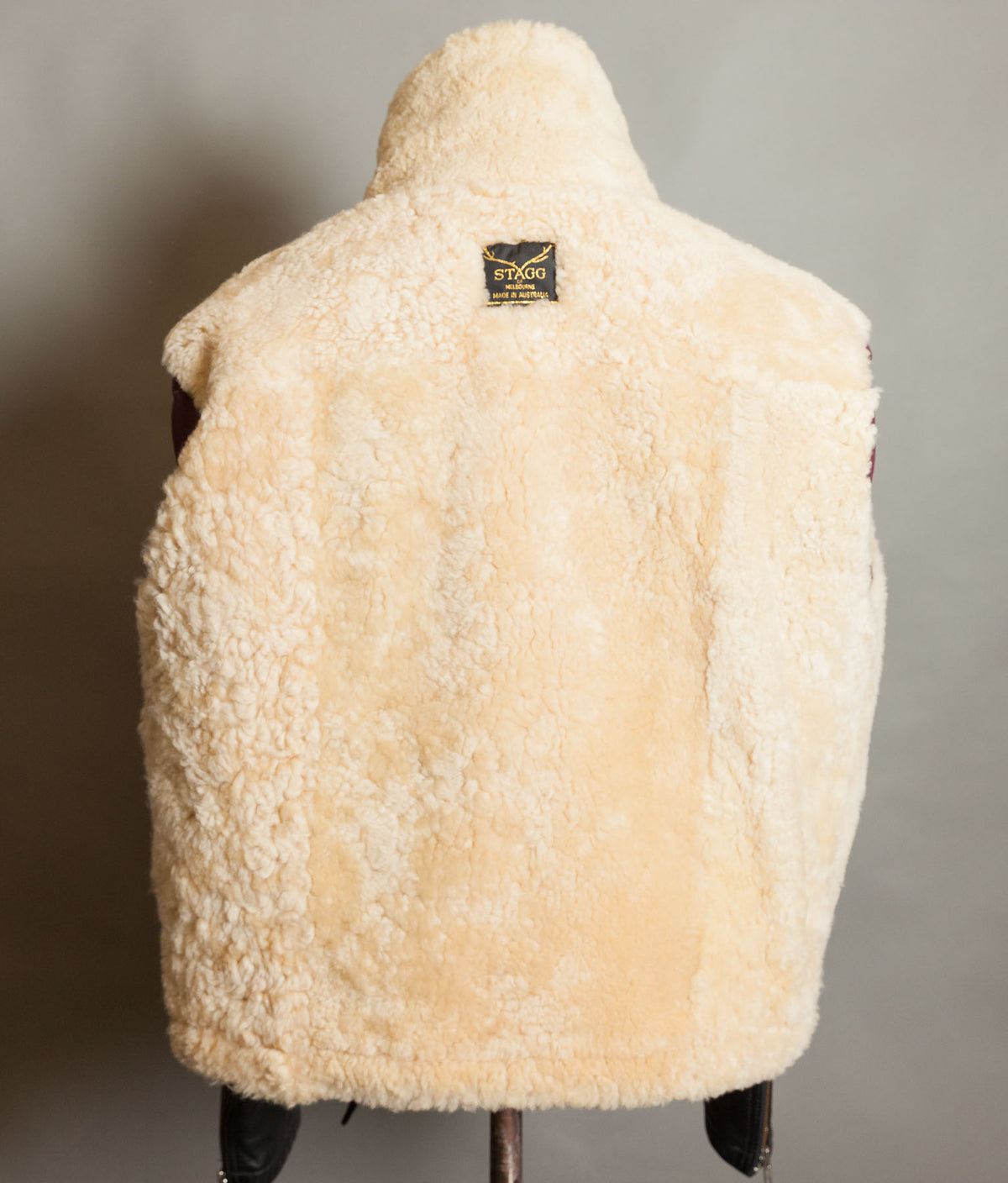 Vintage Stagg of Melbourne Sheepskin Leather Motorcycle Jacket