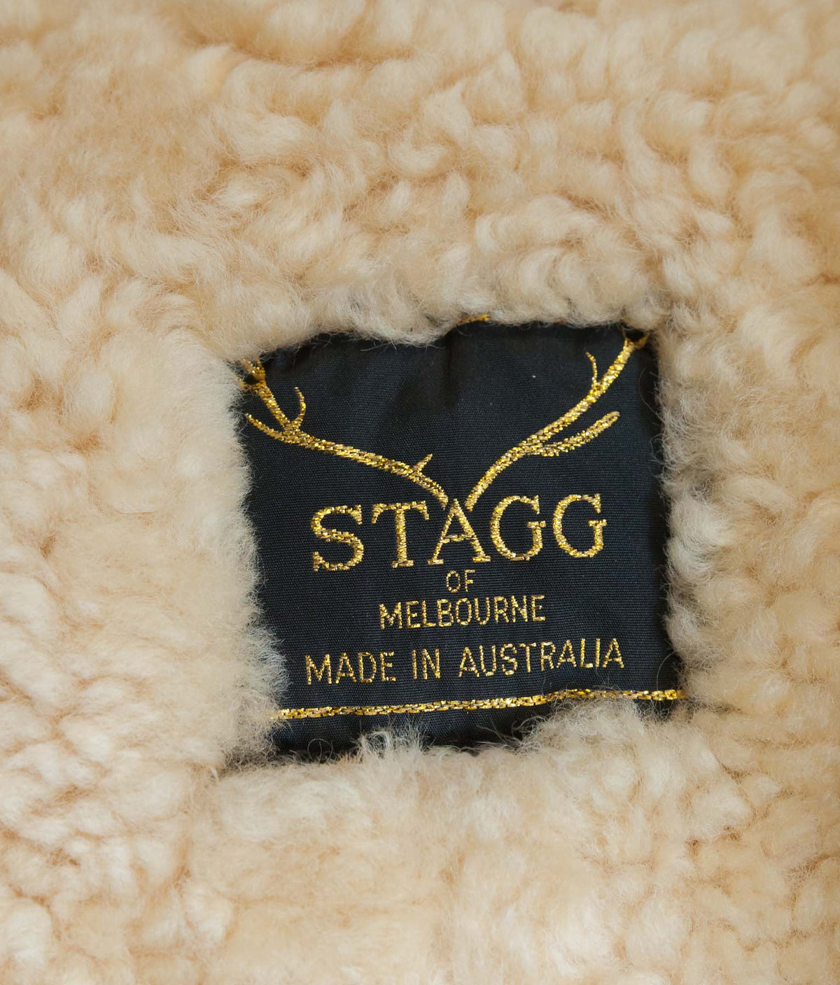 Vintage Stagg of Melbourne Sheepskin Leather Motorcycle Jacket