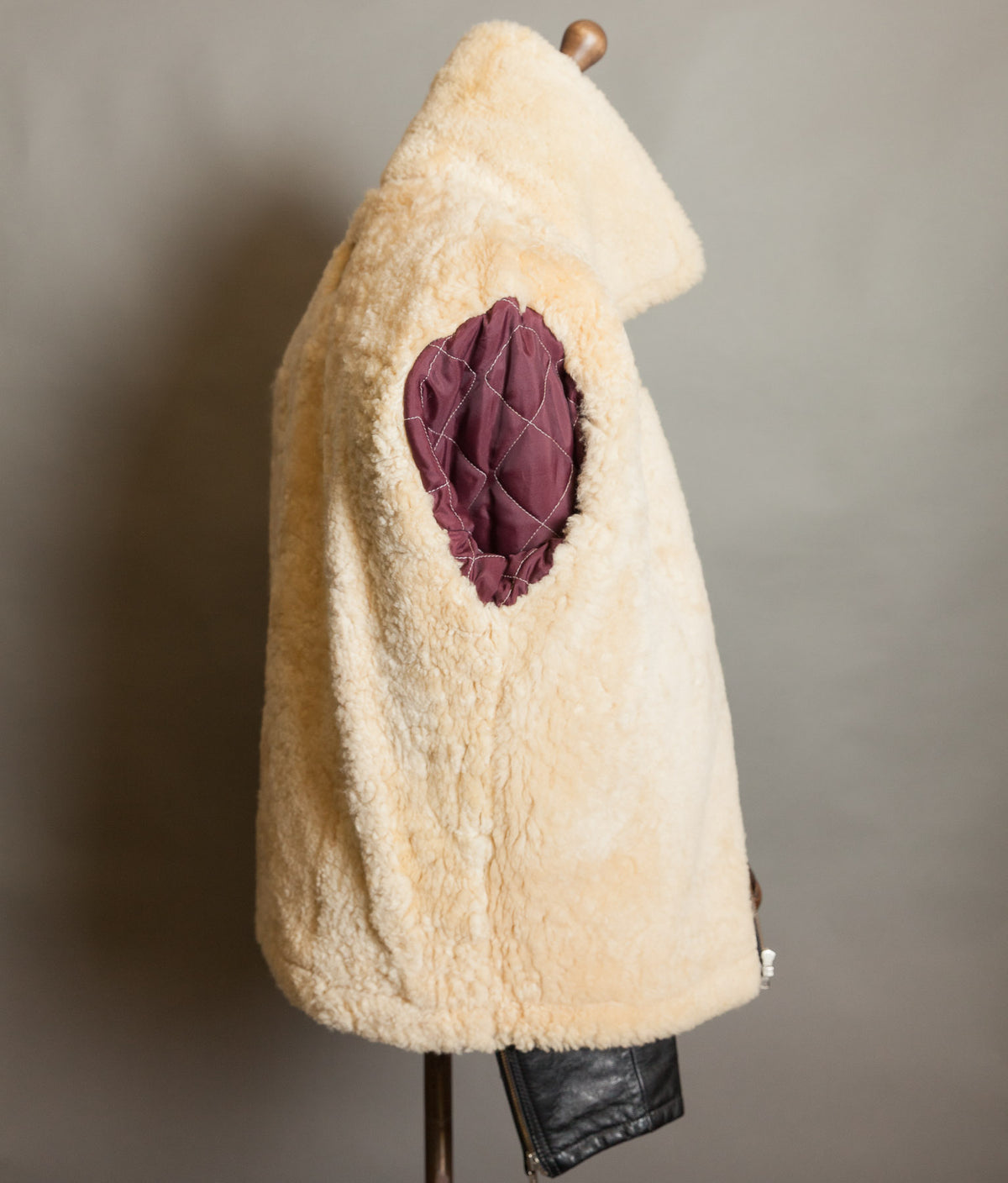 Vintage Stagg of Melbourne Sheepskin Leather Motorcycle Jacket