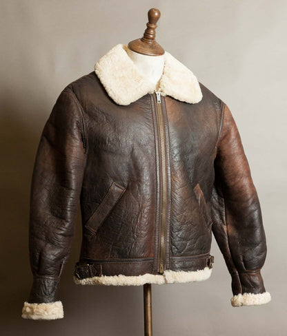 Vintage B-3 Sheepskin Flying Jacket, USAAF Shearling Bomber