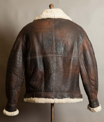 Vintage B-3 Sheepskin Flying Jacket, USAAF Shearling Bomber