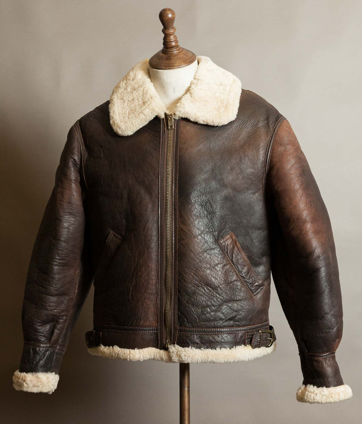 Vintage B-3 Sheepskin Flying Jacket, USAAF Shearling Bomber