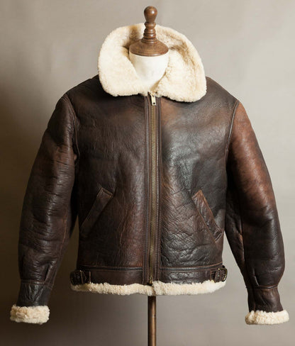 Vintage B-3 Sheepskin Flying Jacket, USAAF Shearling Bomber