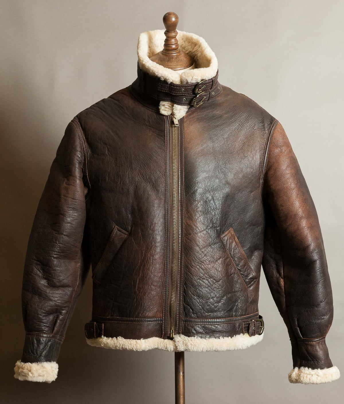 Vintage B-3 Sheepskin Flying Jacket, USAAF Shearling Bomber