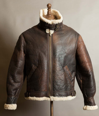 Vintage B-3 Sheepskin Flying Jacket, USAAF Shearling Bomber