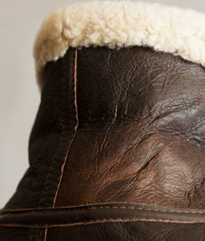 Vintage B-3 Sheepskin Flying Jacket, USAAF Shearling Bomber