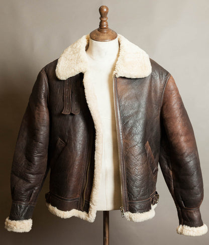 Vintage B-3 Sheepskin Flying Jacket, USAAF Shearling Bomber