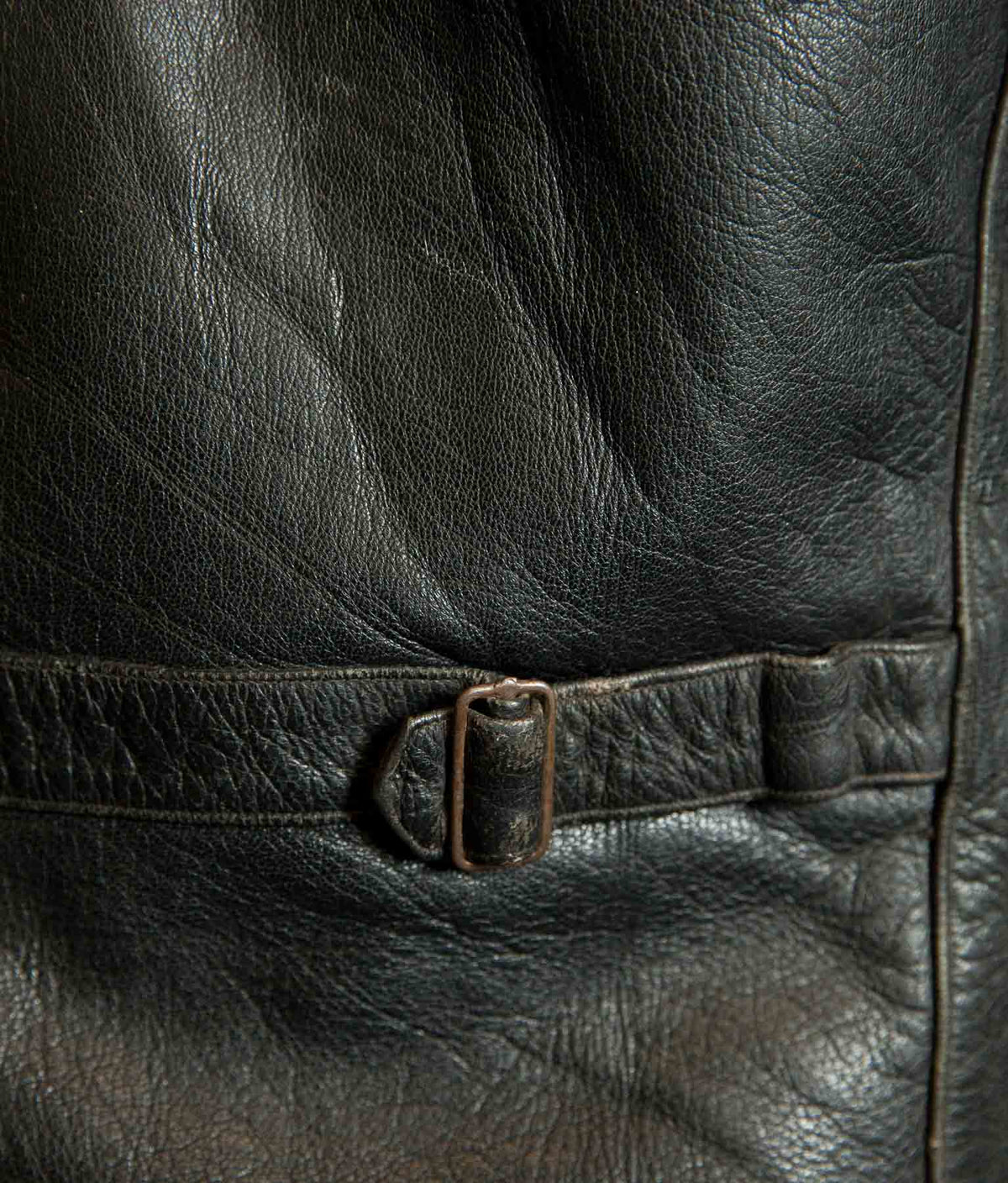 Vintage 1950s Goatskin Leather Motorcycle Jacket, Band Collar, Grey Riri Zips