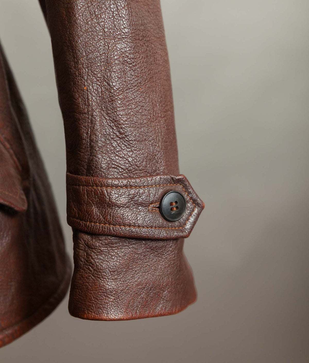 Vintage 1940s-50s Swedish Goatskin Leather Jacket, Belted, Äkta Getskinn