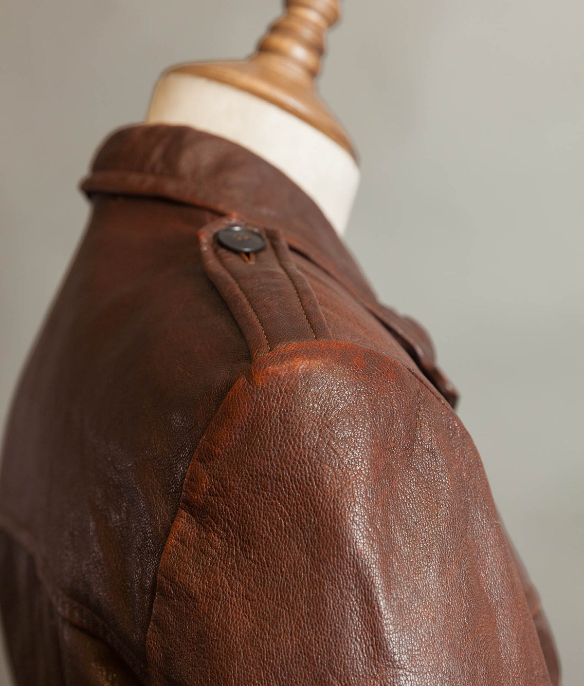 Vintage 1940s-50s Swedish Goatskin Leather Jacket, Belted, Äkta Getskinn