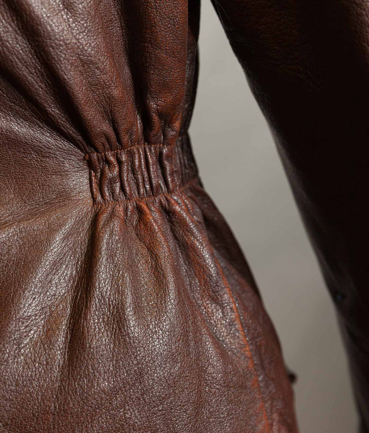Vintage 1940s-50s Swedish Goatskin Leather Jacket, Belted, Äkta Getskinn