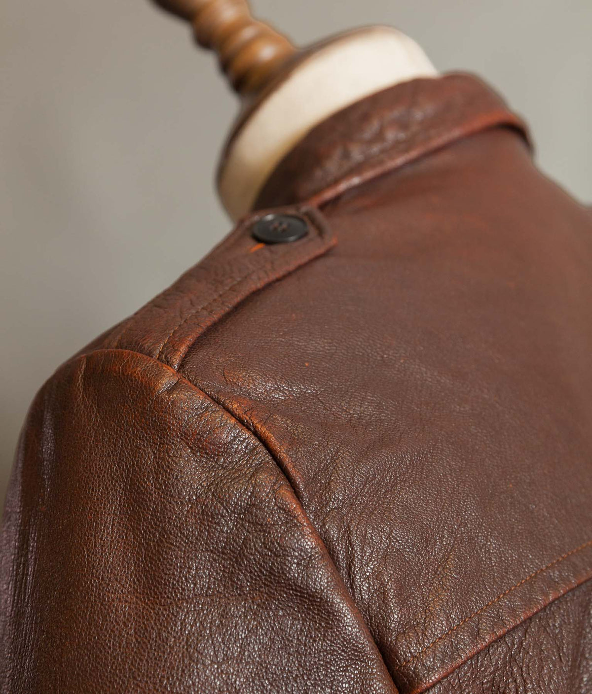 Vintage 1940s-50s Swedish Goatskin Leather Jacket, Belted, Äkta Getskinn