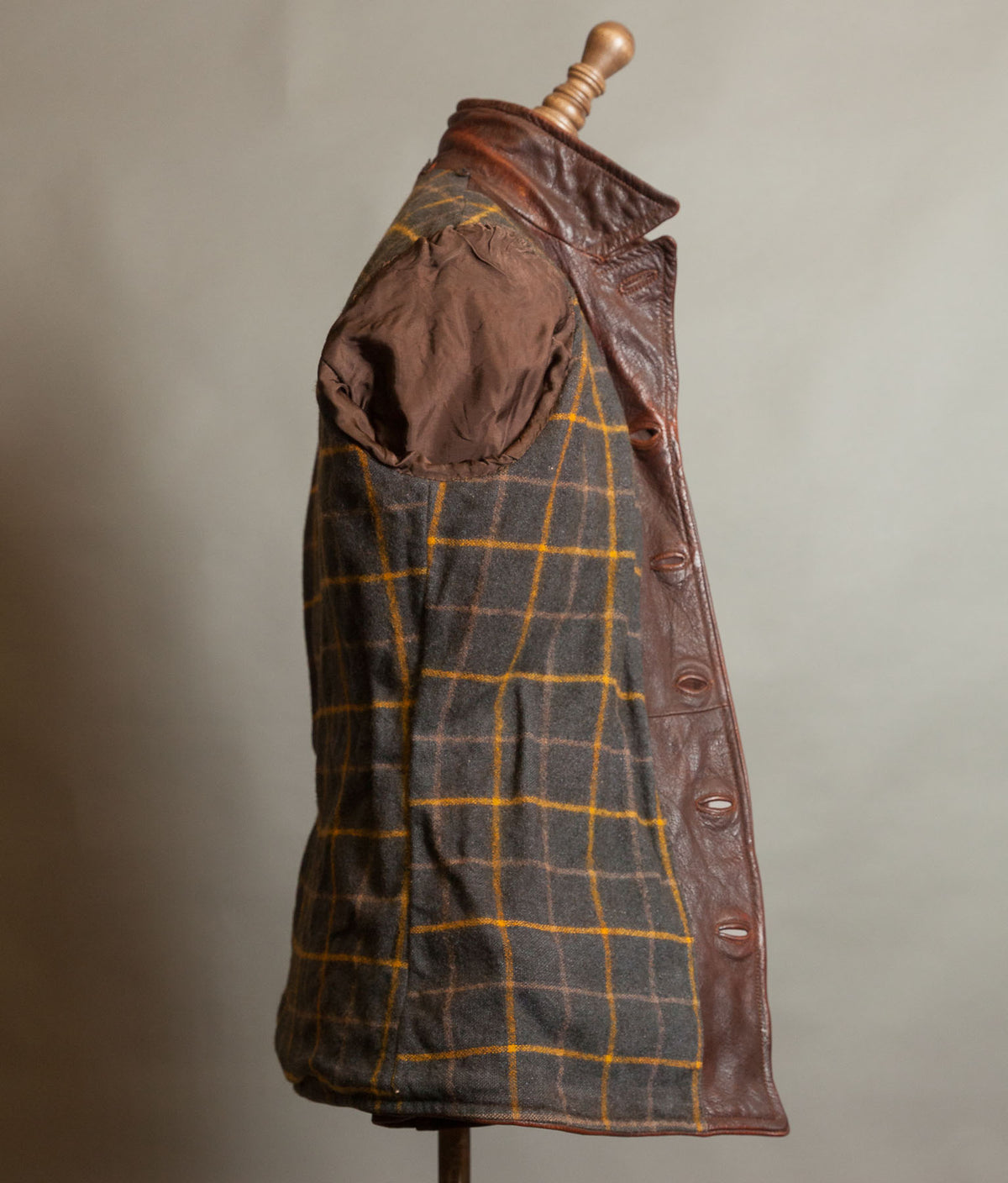 Vintage 1940s-50s Swedish Goatskin Leather Jacket, Belted, Äkta Getskinn