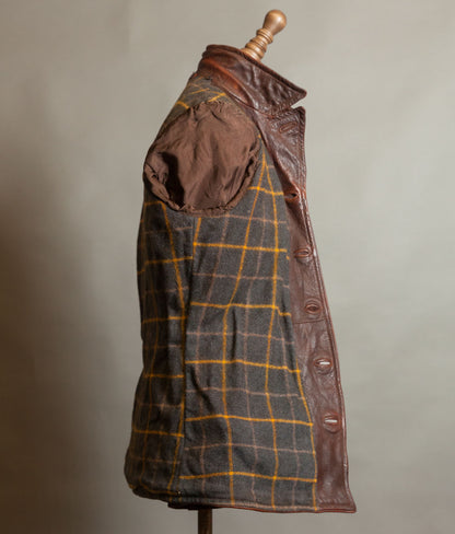 Vintage 1940s-50s Swedish Goatskin Leather Jacket, Belted, Äkta Getskinn