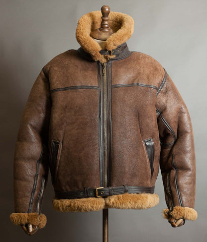 Vintage Cirrus RAF Irvin Sheepskin Shearling Flying Bomber Jacket