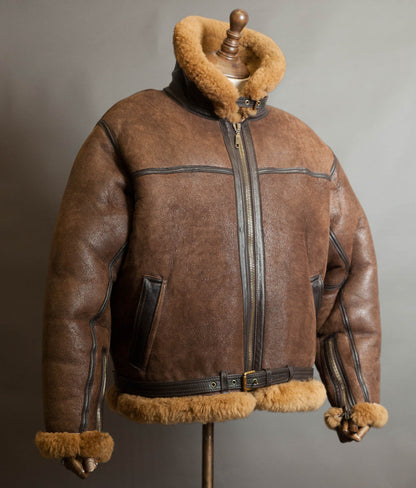 Vintage Cirrus RAF Irvin Sheepskin Shearling Flying Bomber Jacket