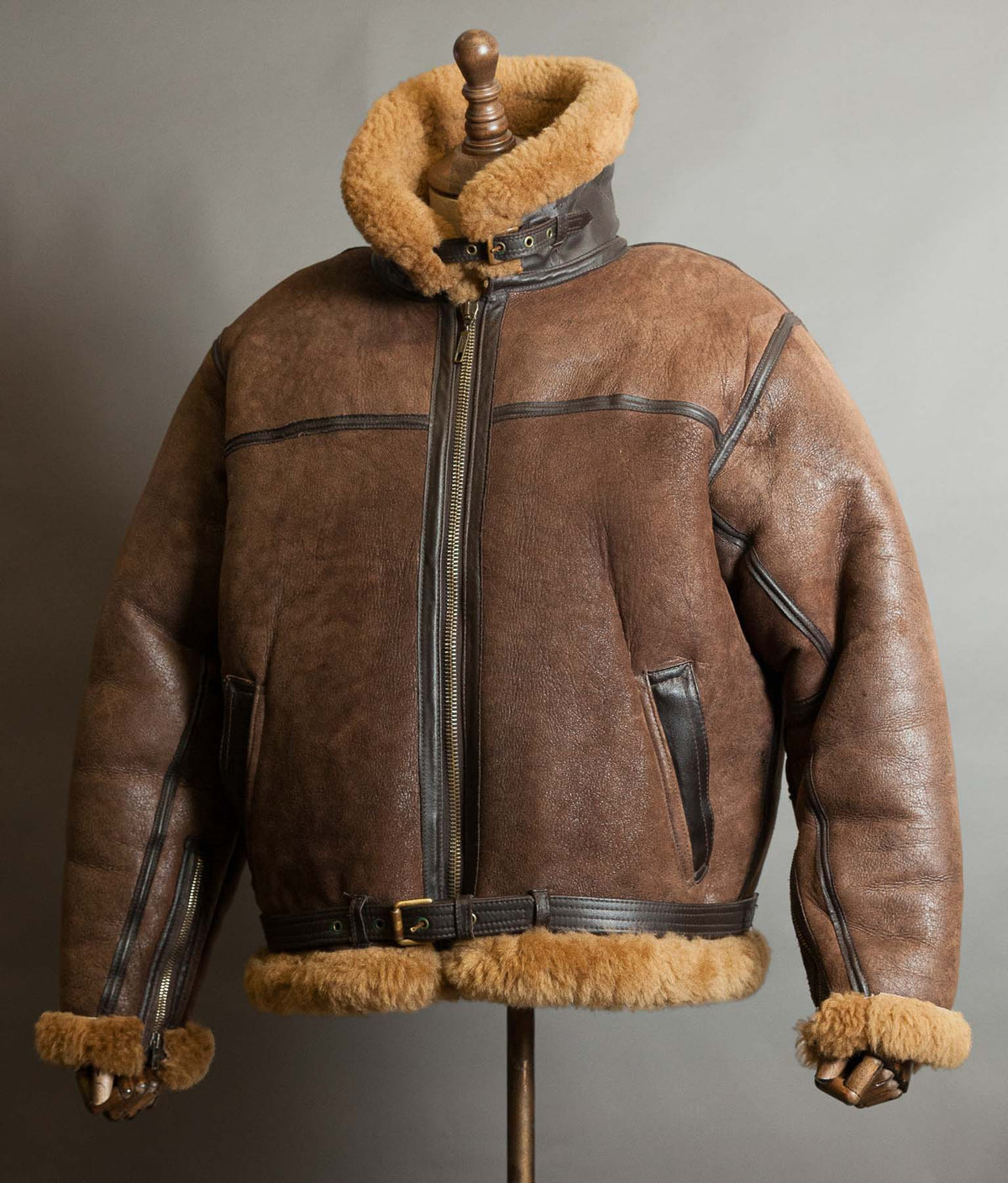 Vintage Cirrus RAF Irvin Sheepskin Shearling Flying Bomber Jacket
