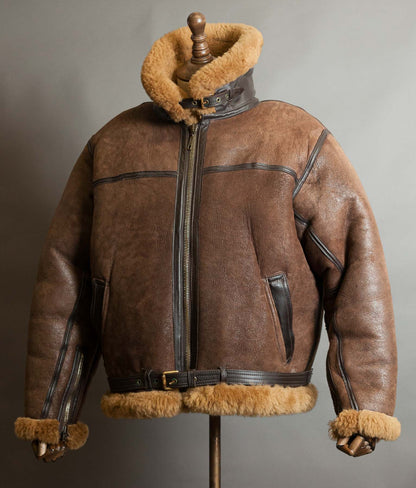 Vintage Cirrus RAF Irvin Sheepskin Shearling Flying Bomber Jacket