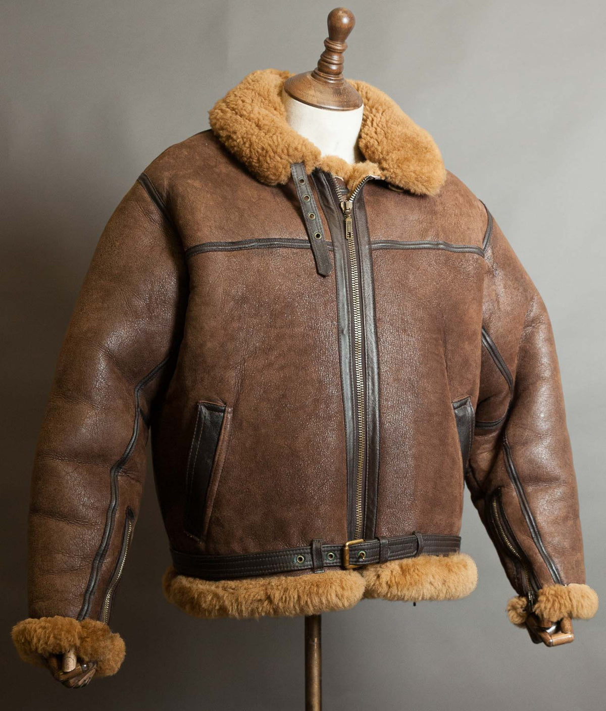 Vintage Cirrus RAF Irvin Sheepskin Shearling Flying Bomber Jacket