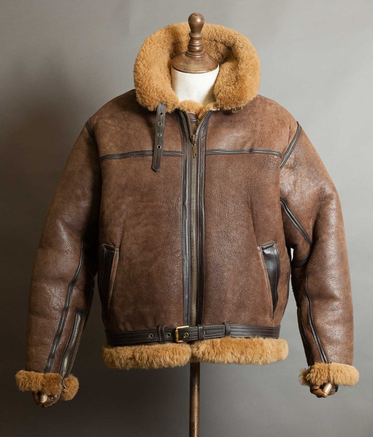 Vintage Cirrus RAF Irvin Sheepskin Shearling Flying Bomber Jacket