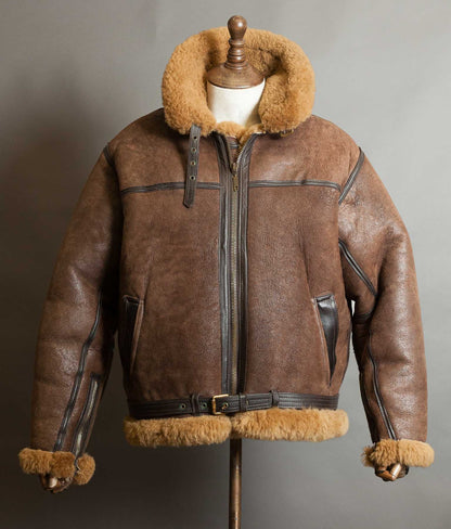 Vintage Cirrus RAF Irvin Sheepskin Shearling Flying Bomber Jacket