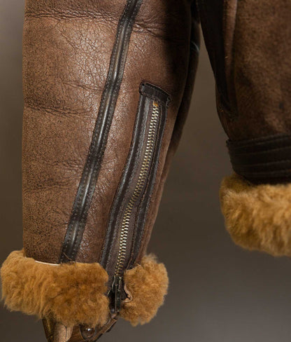 Vintage Cirrus RAF Irvin Sheepskin Shearling Flying Bomber Jacket
