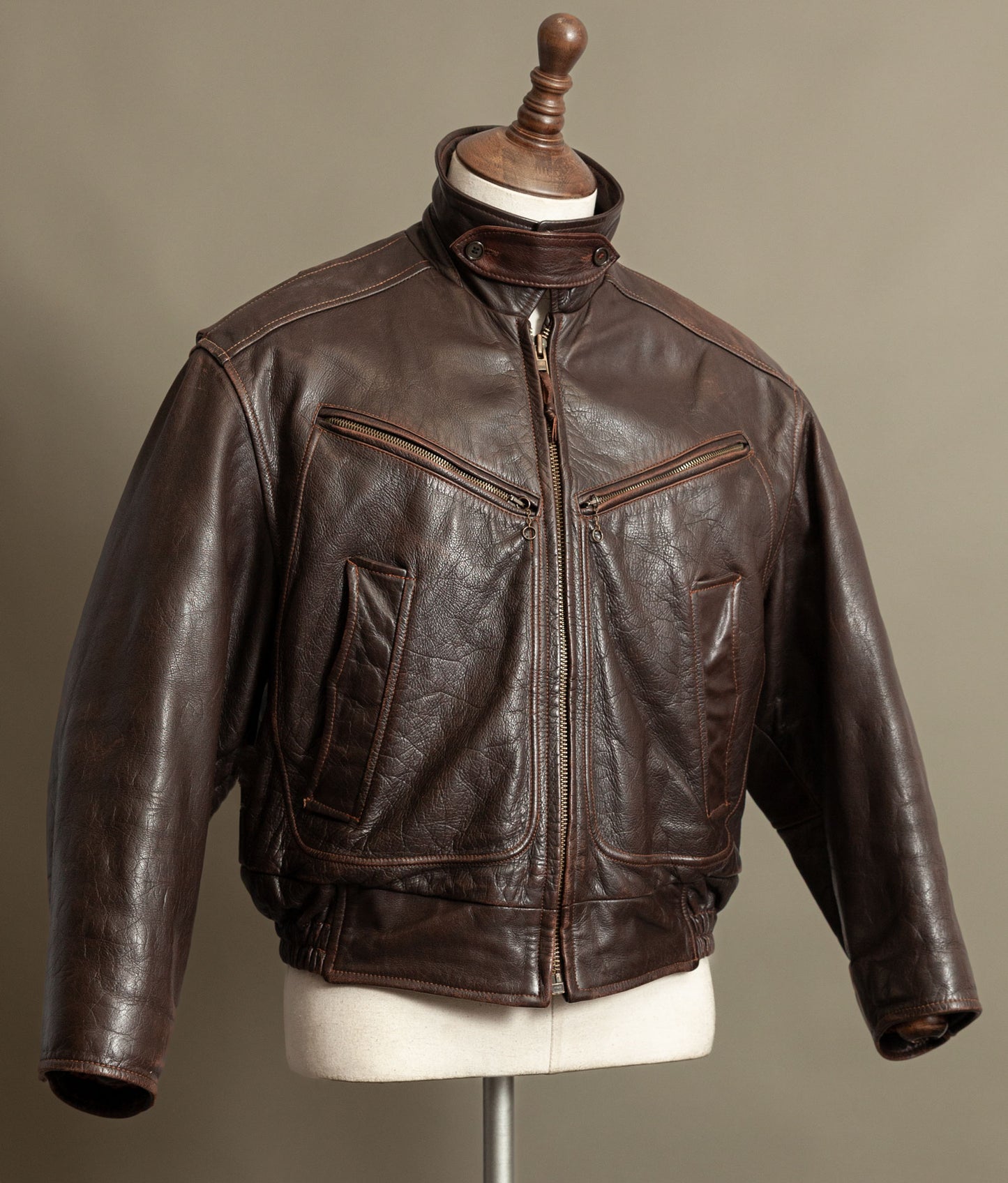 Vintage Stewart Leather Rider Jacket – Windward Style, Scettro Italy